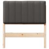 vidaXL T&ecirc;te de lit capitonn&eacute;e Brun et gris fonc&eacute; 80 cm Pin massif