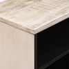 vidaXL Meuble TV Blanc 80 x 31,5 x 46 cm Bois de mangue massif