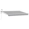 vidaXL Auvent r&eacute;tractable &eacute;lectrique Anthracite et blanc 3,5 x 2 m