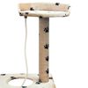 vidaXL Arbre à chat et griffoir Sisal 150 cm Empreintes de pattes Beige