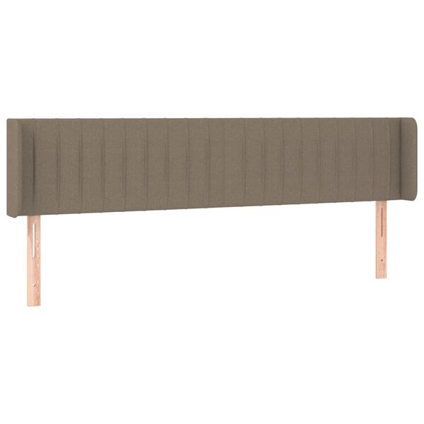 vidaXL T&ecirc;te de lit avec oreilles Taupe 183x16x78/88 cm Tissu