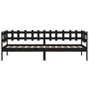 vidaXL Lit de jour sans matelas noir 90x200 cm bois de pin massif