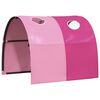 vidaXL Rideaux pour lit mezzanine avec tunnel rose polyester