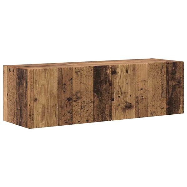 vidaXL Meuble TV mural Bois Ancien 98 x 31 x 29,5 cm Bois d'ing&eacute;nierie