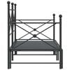 vidaXL Lit de jour et lit gigogne sans matelas noir 90x190 cm acier