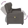 vidaXL Fauteuil de massage inclinable à 3 places gris foncé tissu