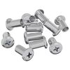 vidaXL Ecrou de verrouillage 2857 pcs Nickel Acier