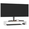 vidaXL Support de moniteur Blanc brillant 60x23,5x12cm Bois ingénierie