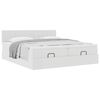VidaXL Cadre de lit ottoman avec matelas blanc 160x200 cm similicuir