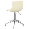 vidaXL Chaise pivotante de bureau Cr&egrave;me Tissu