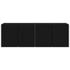 vidaXL Meuble TV mural 2 pcs Noir 59,5 x 31 x 40 cm Bois d'ing&eacute;nierie