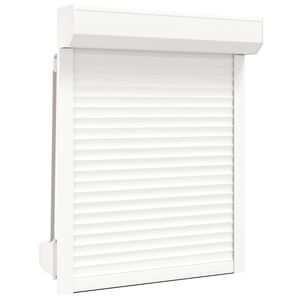 vidaXL Store Roulant Blanc 70 x 100 cm Aluminium et Polyur&eacute;thane