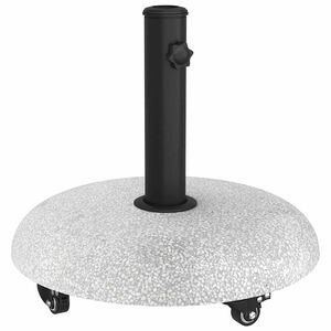 vidaXL Pied de parasol 21 kg Gris clair B&eacute;ton Rond