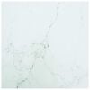 vidaXL Dessus de table blanc 40x40 cm 6 mm verre tremp&eacute; design marbre