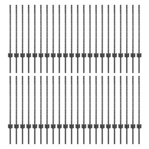 vidaXL Poteau de cl&ocirc;ture ench&acirc;ss&eacute; 44 pi&egrave;ces Gris 120 cm