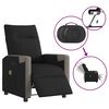 vidaXL Fauteuil de massage inclinable &eacute;lectrique Noir Tissu