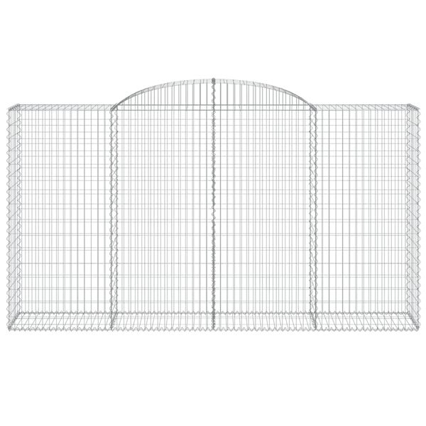 vidaXL Paniers &agrave; gabions arqu&eacute;s 5 pcs 300x50x160/180 cm fer galvanis&eacute;