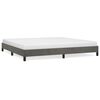 vidaXL Cadre de lit sans matelas gris fonc&eacute; 200x200 cm velours