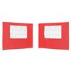 vidaXL Mur de tente de f&ecirc;te 2 pi&egrave;ces 300 x 195 cm Rouge PE et acier