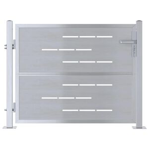 vidaXL Porte de Jardin 85 x 70 cm Acier inoxydable Verrouillable