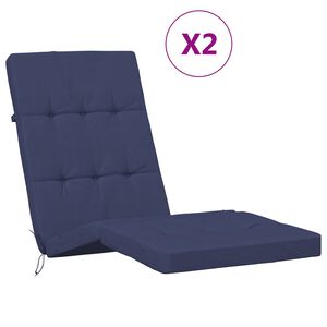 vidaXL Coussin d'ext&eacute;rieur 2 pc Tissu Bleu marine 180 x 55 x 7 cm