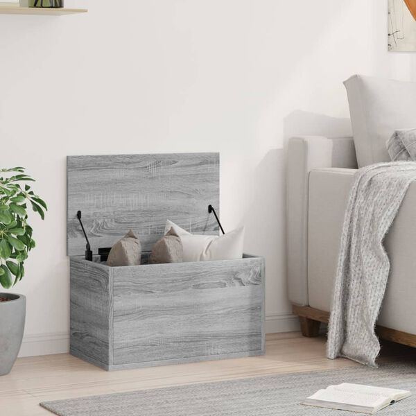 vidaXL Bo&icirc;te de rangement sonoma gris 60x35x35 cm bois d'ing&eacute;nierie