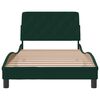 vidaXL Cadre de lit sans matelas vert fonc&eacute; 100x200 cm velours