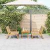 vidaXL Chaises de jardin avec table 3 pcs Beige Bois d'acacia massif