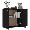 vidaXL Buffet noir 105x30x75 cm bois d'ingénierie