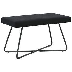 vidaXL banc Noir 80 x 40 x 45 cm Velours