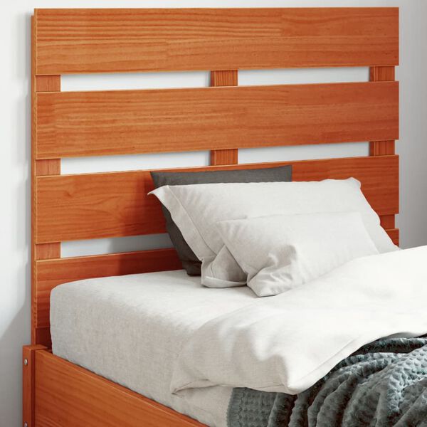 vidaXL Tête de lit cire marron 90 cm bois massif de pin