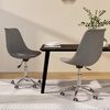 vidaXL Chaises pivotantes &agrave; manger lot de 2 Gris clair Tissu