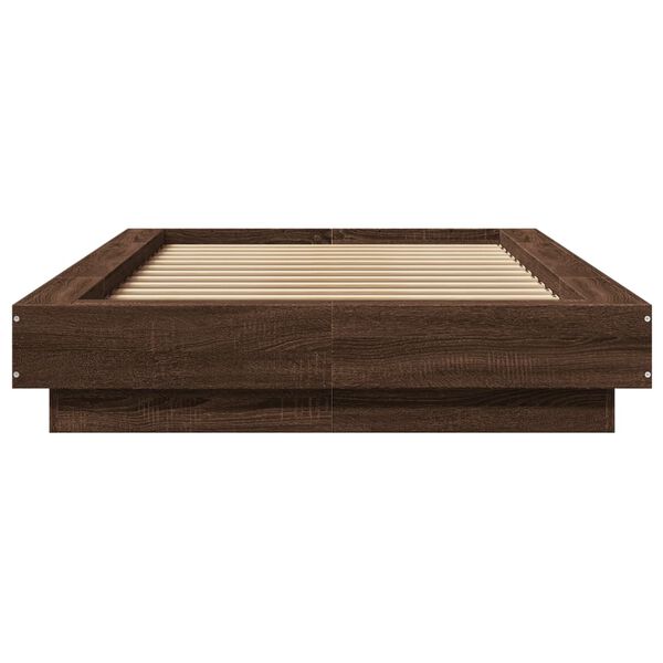 vidaXL Cadre de lit sans matelas ch&ecirc;ne marron 90x190 cm