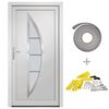 vidaXL Porte d'entr&eacute;e blanc 98x190 cm PVC