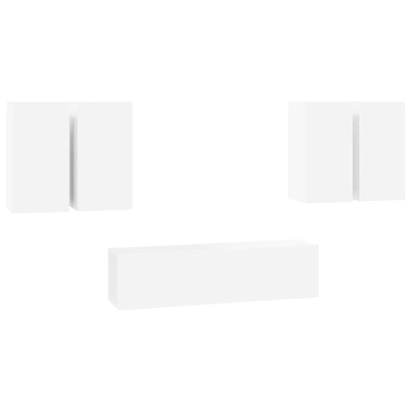 vidaXL Ensemble de meubles TV 6 pcs Blanc Bois d'ing&eacute;nierie