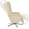 vidaXL Fauteuil inclinable avec repose-pied cr&egrave;me tissu