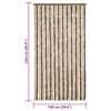 vidaXL Rideau anti-mouches marron fonc&eacute; et beige 100x220 cm chenille