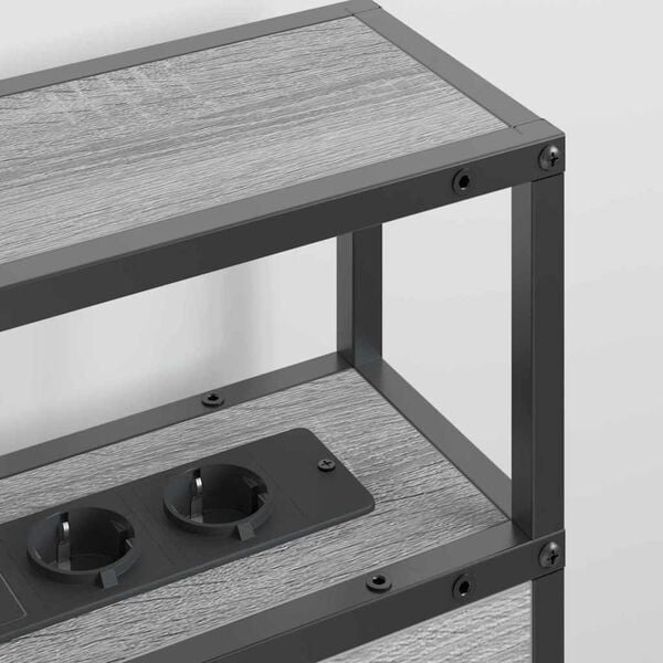 vidaXL T&ecirc;te de lit de rangement Sonoma gris 180 cm Bois d'ing&eacute;nierie