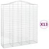 vidaXL Paniers &agrave; gabions arqu&eacute;s 13 pcs 200x50x220/240 cm Fer galvanis&eacute;