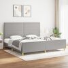vidaXL Cadre de lit sans matelas gris clair 200x200 cm tissu