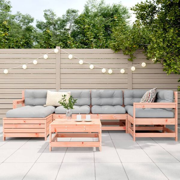 vidaXL Salon de jardin 7 pcs bois massif sapin de douglas
