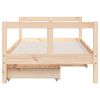 vidaXL Cadre de lit pour enfant et tiroirs 80x160cm bois de pin massif
