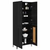 vidaXL Haut Armoire Ch&ecirc;ne noir 69,5 x 34 x 180 cm Bois d'ing&eacute;nierie