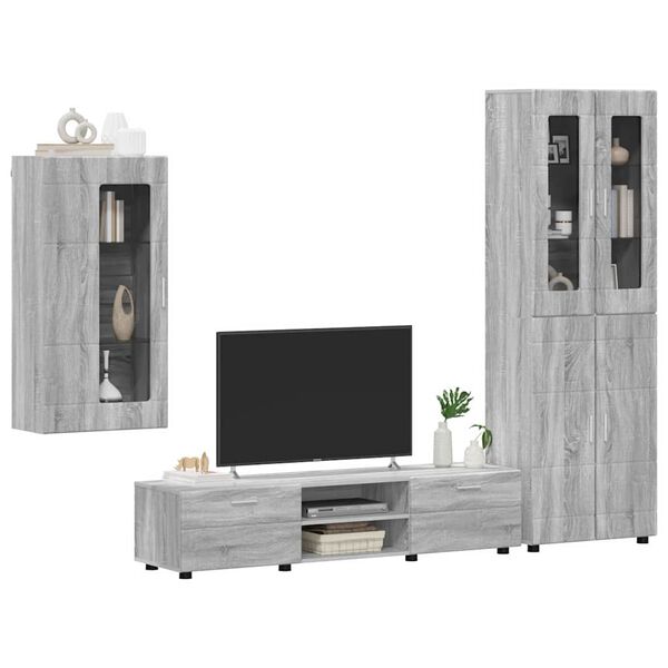 vidaXL Ensemble meuble TV FLORIN Gris Sonoma Bois d'ing&eacute;nierie