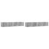 vidaXL Armoires murales 2pcs gris b&eacute;ton 99x18x16,5cm bois d'ing&eacute;nierie