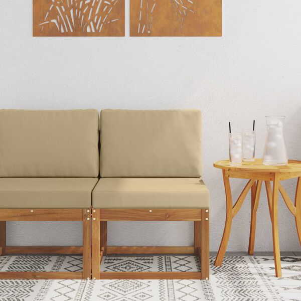 vidaXL Sofa de milieu ext&eacute;rieur Bois d'Acacia Massif