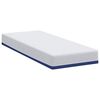 vidaXL Matelas Blanc et Bleu 80 x 200 cm Tissu jacquard