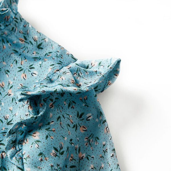 Robe enfants à manches longues bleu 104