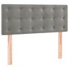 vidaXL T&ecirc;te de lit Gris clair 90x5x78/88 cm Velours