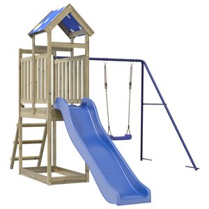 vidaXL Aire de jeux d'ext&eacute;rieur bois de pin impr&eacute;gn&eacute;